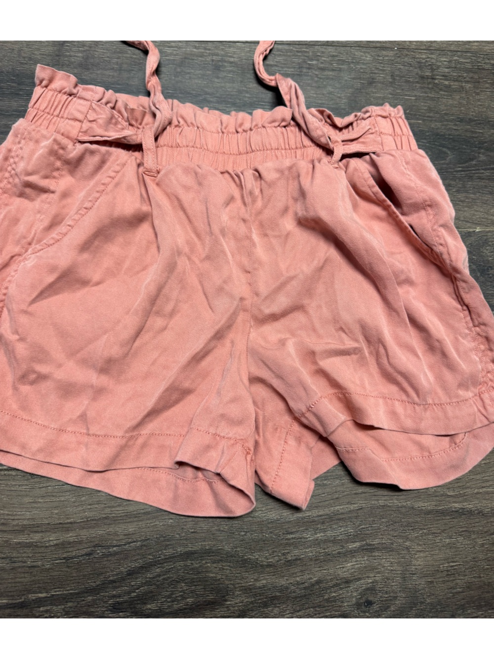 Jolt Dusty Rose Drawstring Elastic Waist Shorts